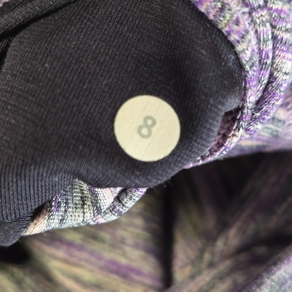 Lululemon High Times Pant Crop Leggings Size 8 Violet Space Dye Camo - Picture 7 of 10